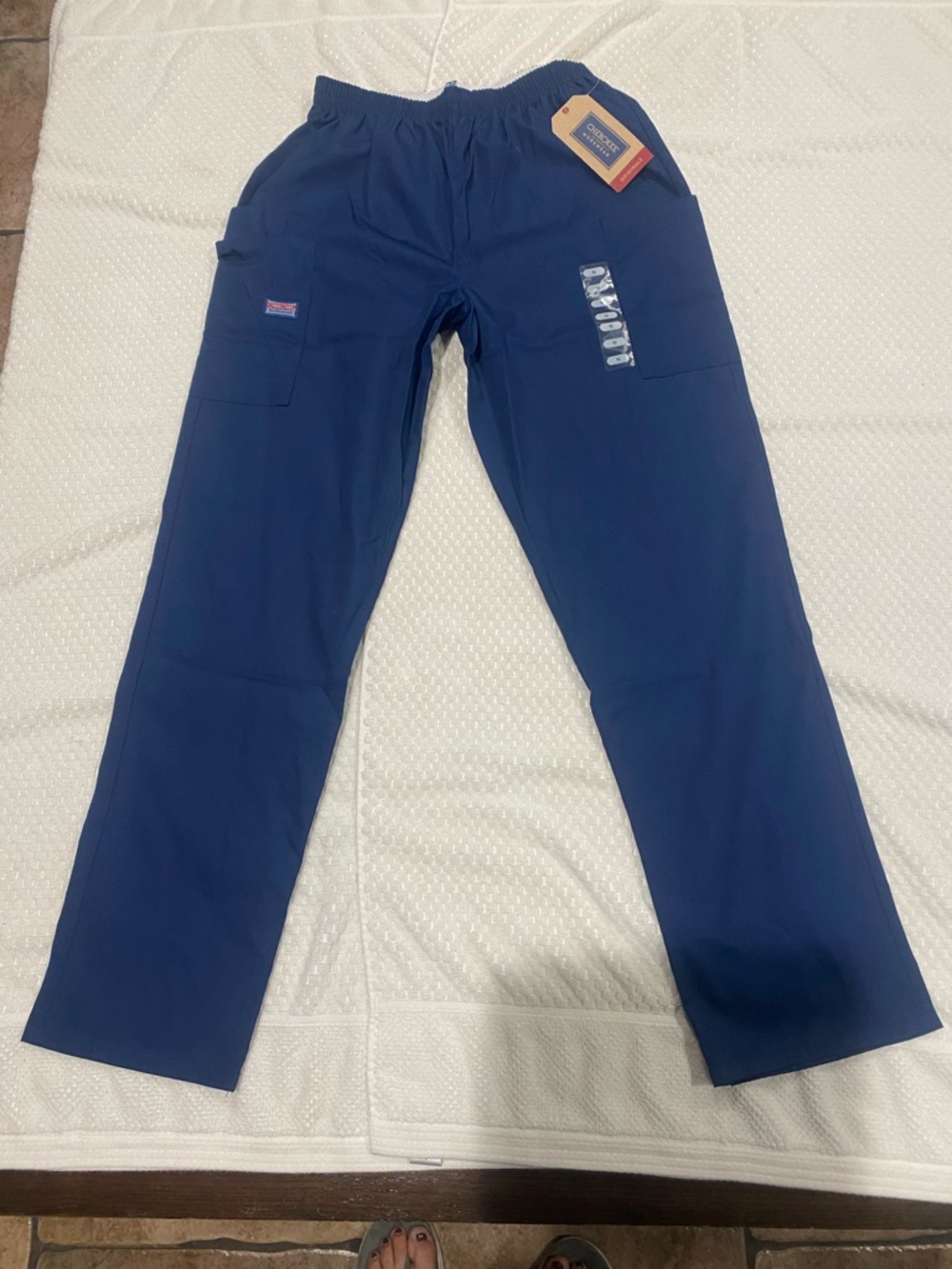 Cherokee Workwear Navy WoElastic-Waist Scrub Pants